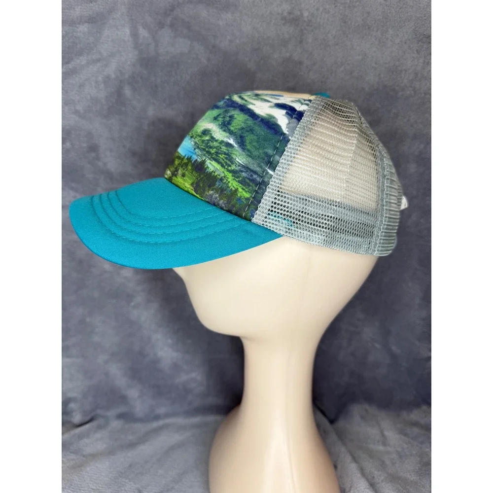 Montana Tees Glacier Trucker‎ Hat Child 4-10y Teal Blue Green